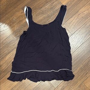 Joe Fresh Navy Tank Top with White Trim